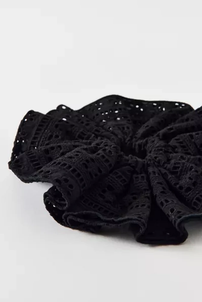 Layered Eyelet Oversized Scrunchie