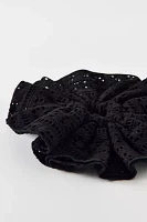Layered Eyelet Oversized Scrunchie