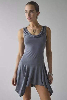 Motel Briar Asymmetrical Waterfall Drop Waist Mini Dress
