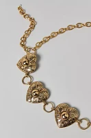 Engraved Hearts Chain Belt