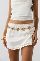 Engraved Hearts Chain Belt