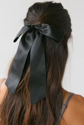 Drapey Satin Hair Bow Barrette