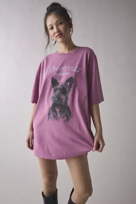 Kimchi Blue Princess Problems Puppy Graphic Oversized T-Shirt Dress