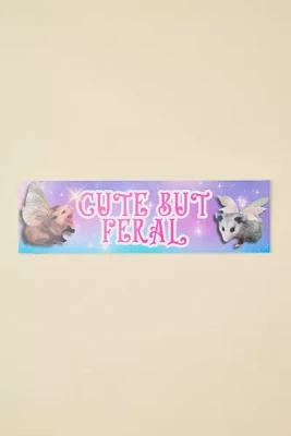 Cute But Feral Car Bumper Magnet