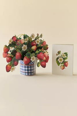 Freshcut Paper The Strawberry Blossom Bouquet Mini Pop-Up Greeting Card