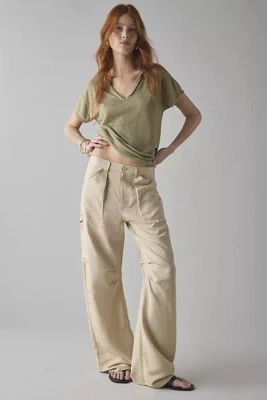 Lioness Miami Vice Linen-Cotton Blend Oversized Cargo Pant