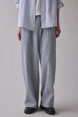 ReMADE By UO Remnants Crinkle Cotton Poplin Beach Pant