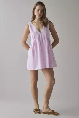 ReMADE By UO Remnants Seersucker Striped Mini Dress