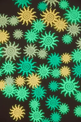 Glow-In-The-Dark Sunburst Decal Set
