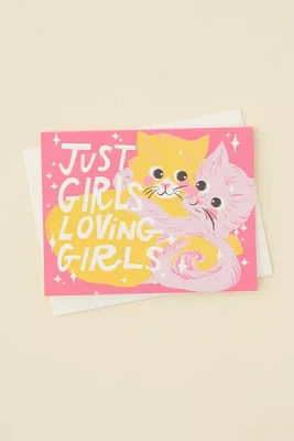 Red Cap Cards Just Girls Greeting Card