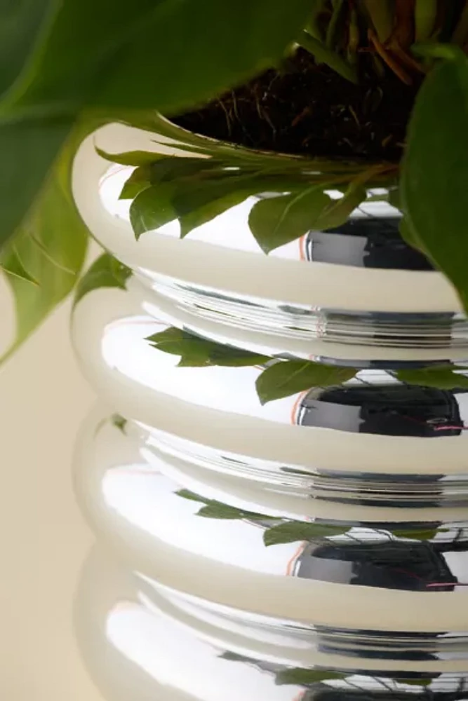 Areaware Tall Chrome Stacking Planter