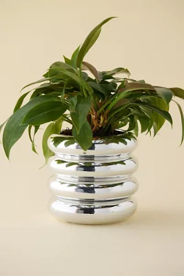 Areaware Tall Chrome Stacking Planter