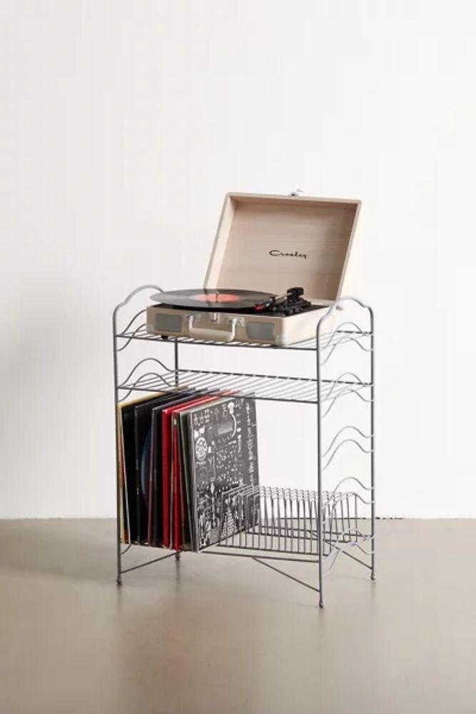 Vinyl Record Iron Storage Shelf