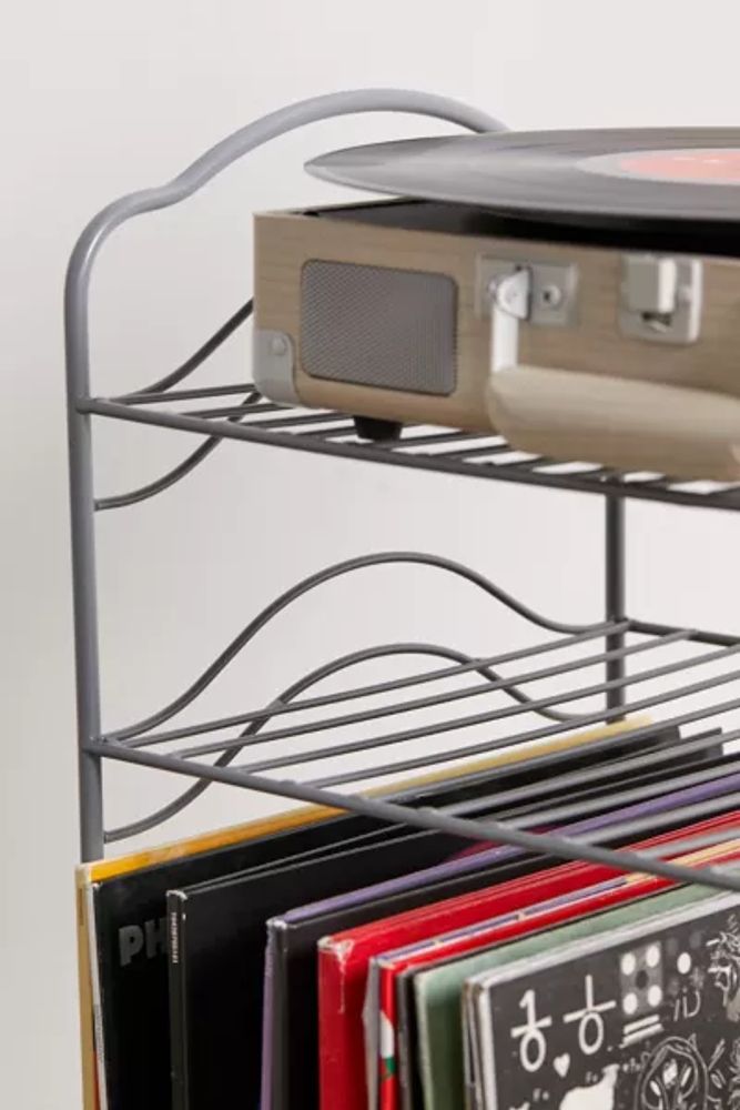 Vinyl Record Iron Storage Shelf