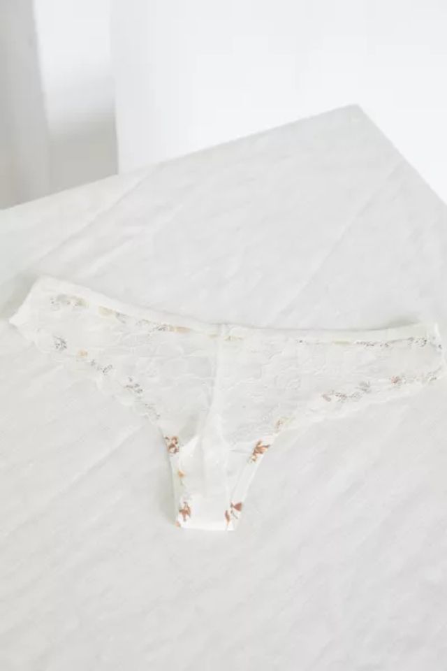 Out From Under Nina Laser-Cut Lace-Back Cheeky Hipster