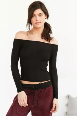 Out From Under Off-The-Shoulder Long Sleeve Top