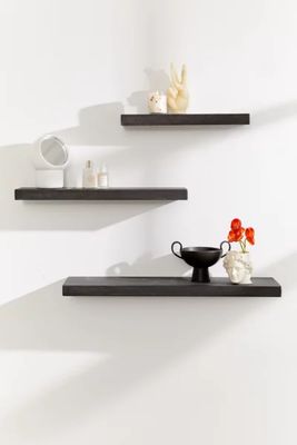 Simple Floating Wood Wall Shelf