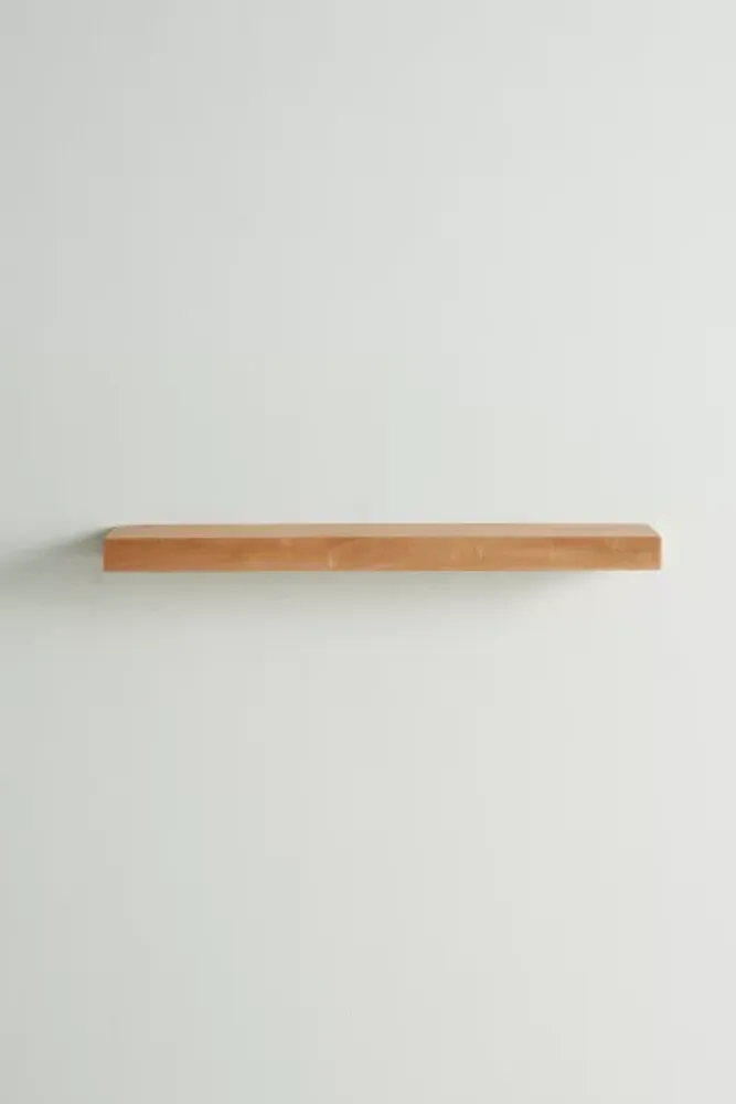 Simple Floating Wood Wall Shelf