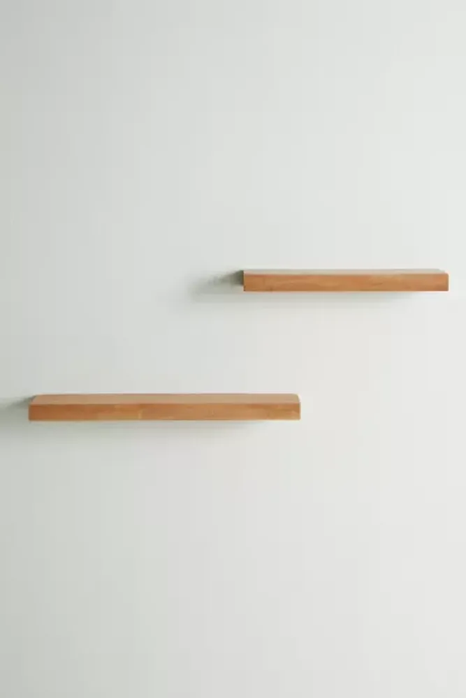 Simple Floating Wood Wall Shelf