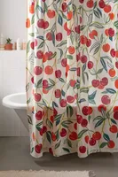 Allover Fruits Patterned Shower Curtain