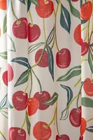 Allover Fruits Patterned Shower Curtain