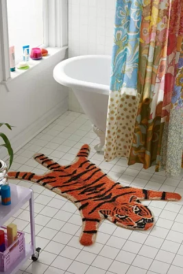 Tiger Shape Tufted Bath Mat
