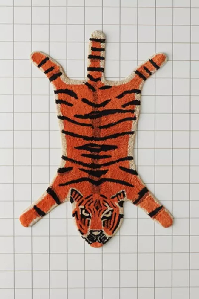 Tiger Shape Tufted Bath Mat