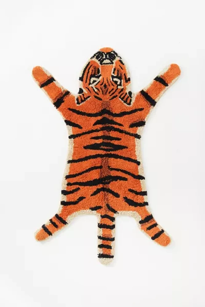 Tiger Shape Tufted Bath Mat