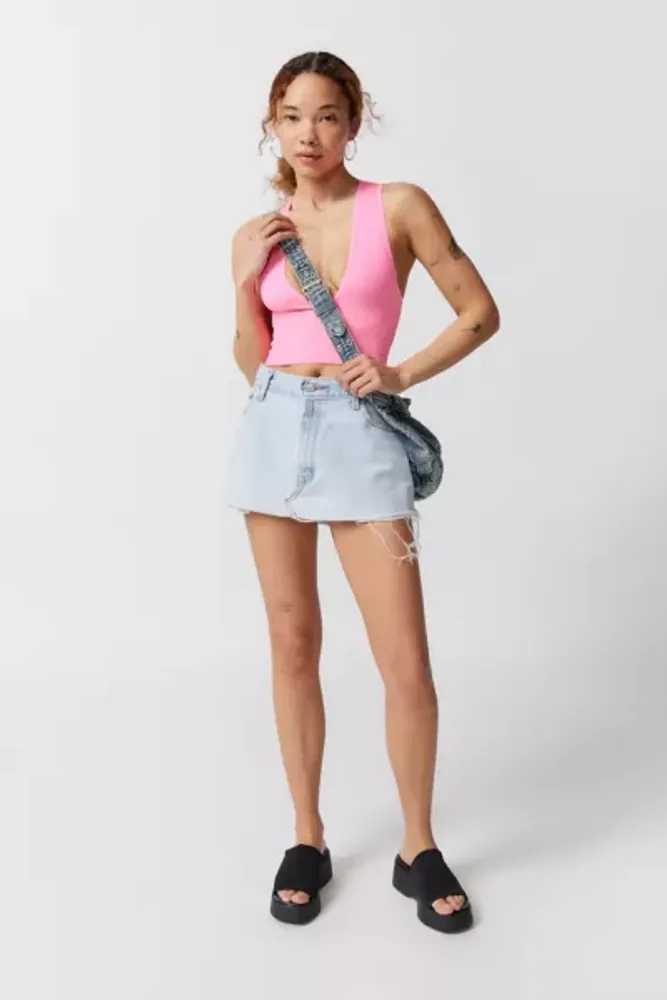 Urban Outfitters Out From Under Hailey Seamless Knit Plunge Bra Top