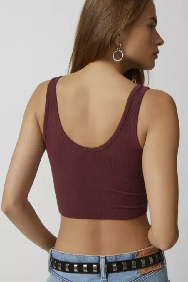 Out From Under Riptide Seamless Bralette Top - Maroon XS/S At