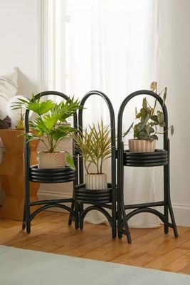 Rattan Tiered Plant Stand