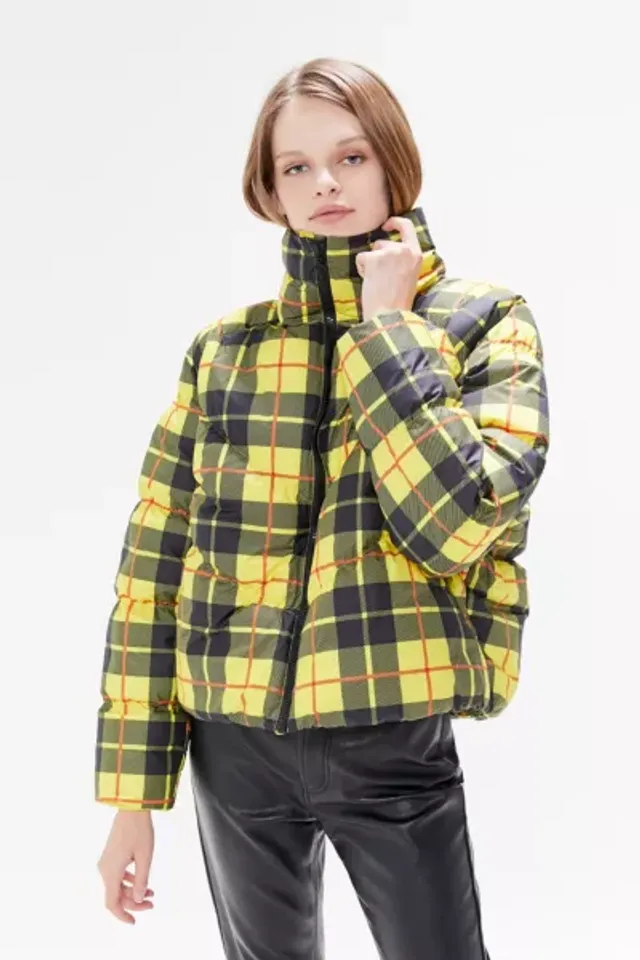 nike plaid puffer jacket