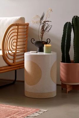 Ceramic Drum Indoor/Outdoor Side Table