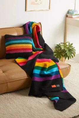 Pendleton UO Exclusive Rainbow Wool Bed Blanket