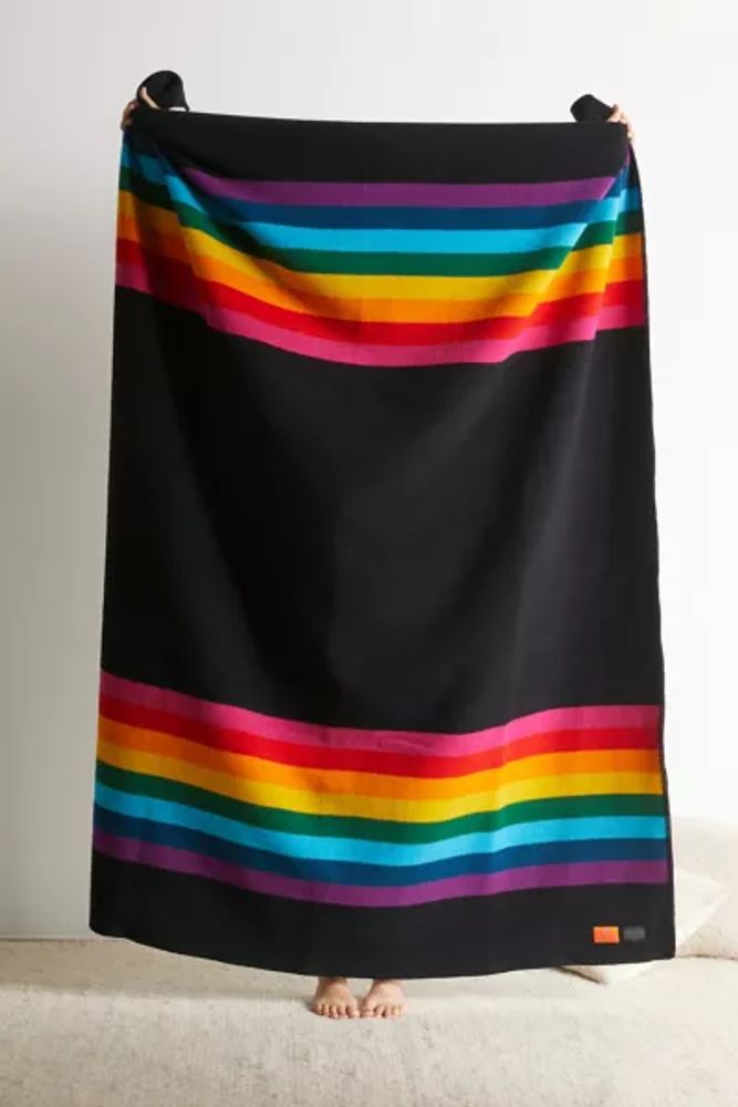 Pendleton UO Exclusive Rainbow Wool Bed Blanket