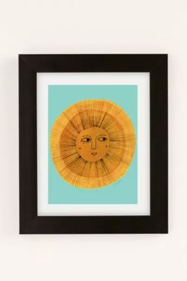 Sewzinski Sun Drawing Gold And Blue Art Print