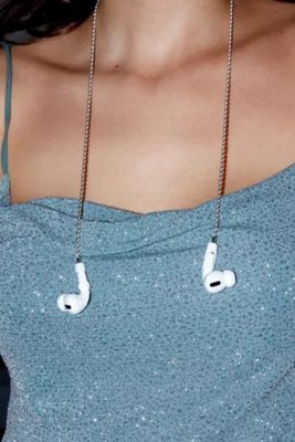 Tapper AirPods Silver-Plated Rope Chain