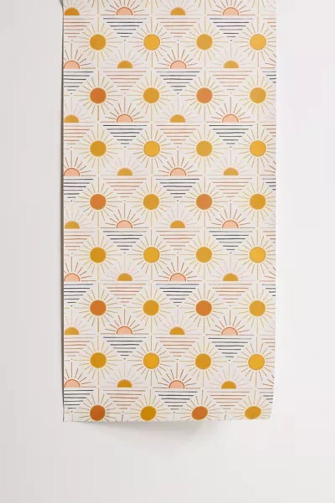 Geo Sun Removable Wallpaper