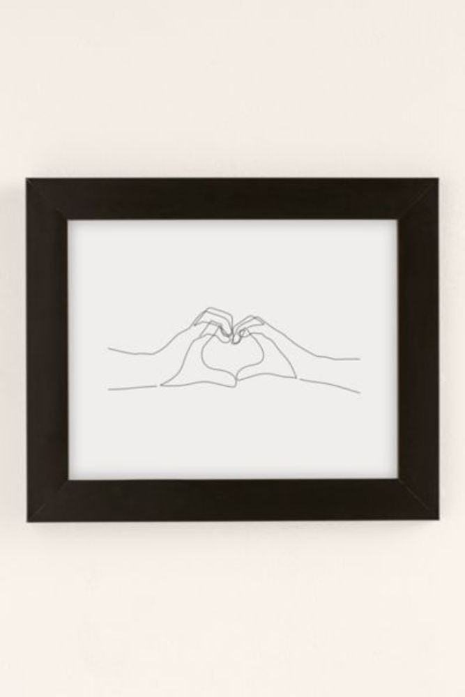 Explicit Design Hand Heart Art Print