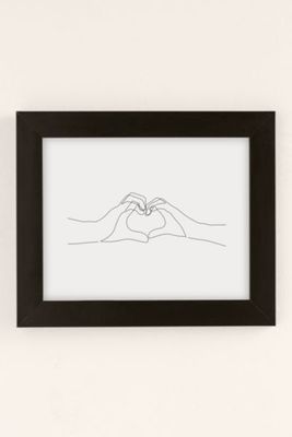 Explicit Design Hand Heart Art Print