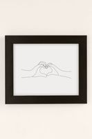 Explicit Design Hand Heart Art Print