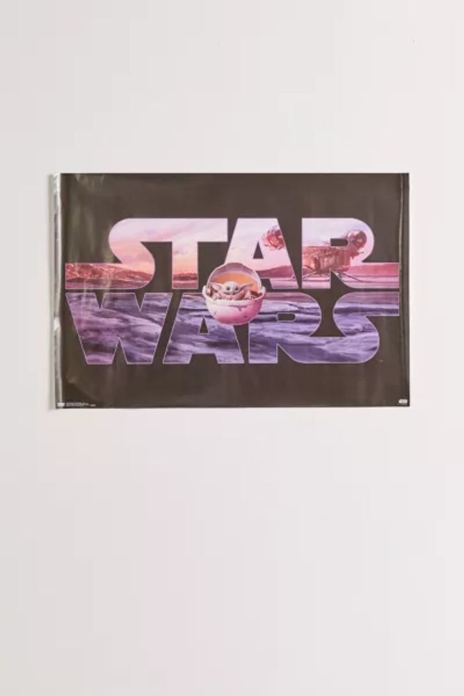 Star Wars The Mandalorian Flying Baby Yoda Poster