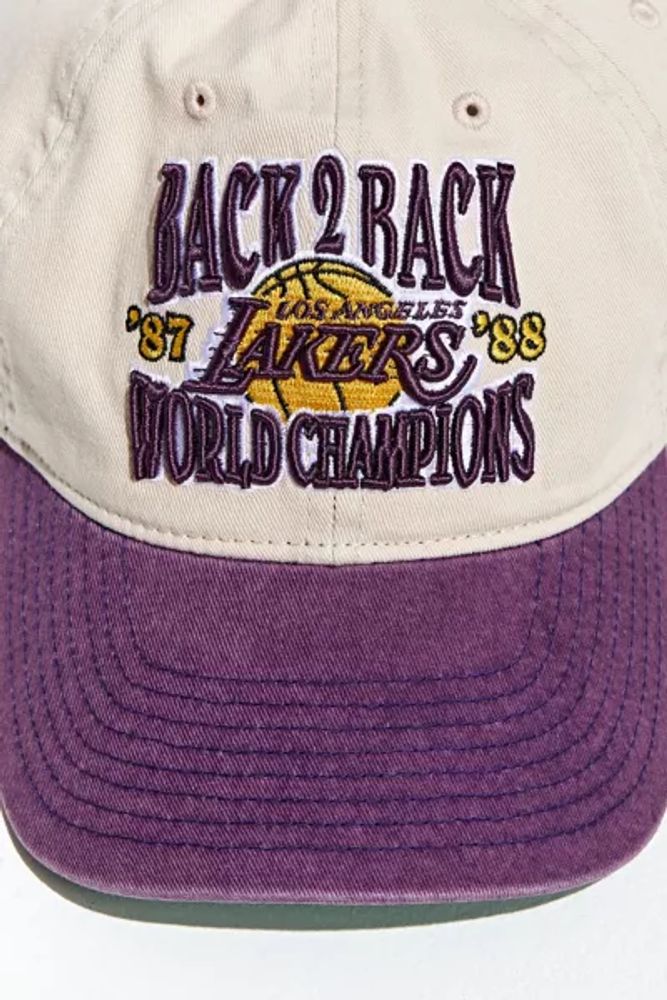  Mitchell & Ness Los Angeles Lakers 1987 NBA Finals Championship  Series Snapback Hat- Purple : Sports & Outdoors