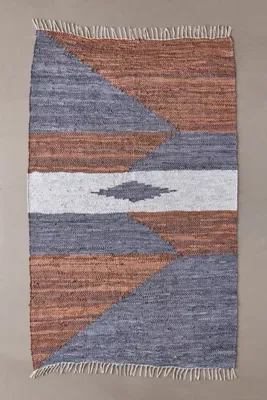Angela Leather Rag Rug