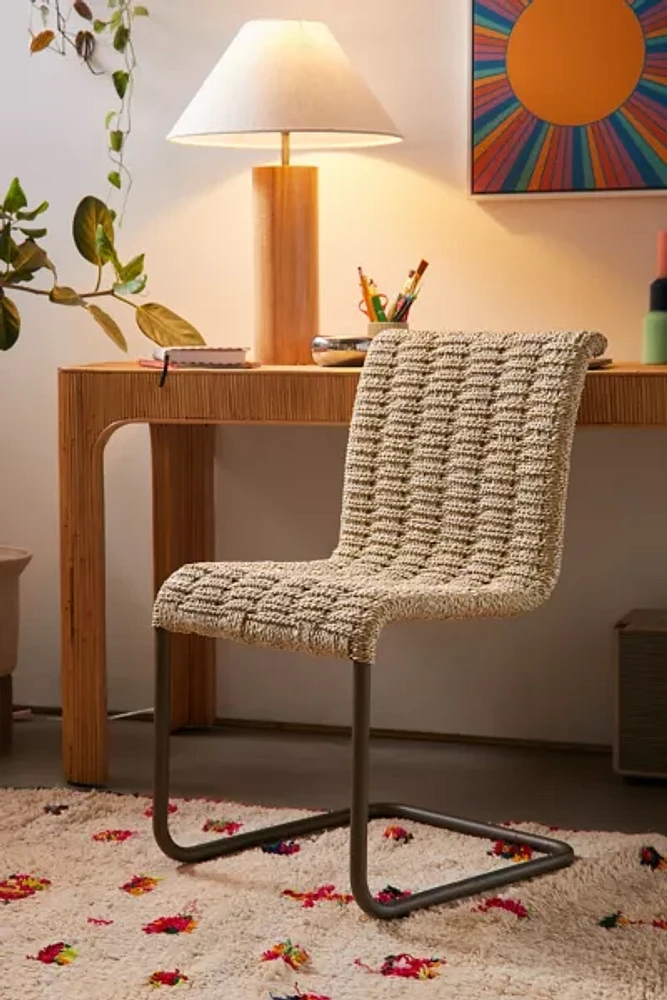 Woven Cantilever Dining Chair