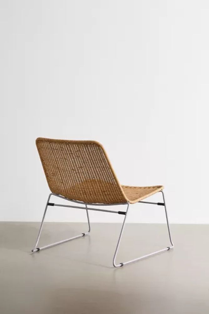 Golden Rattan Lounge Chair
