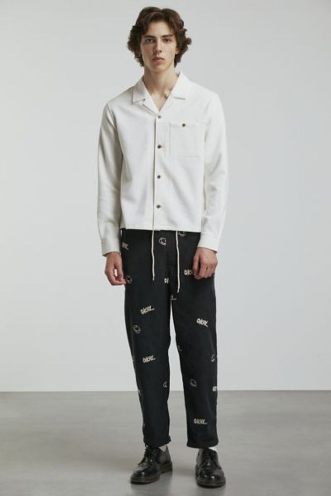 Urban Outfitters Uo Embroidered Corduroy Beach Pant In