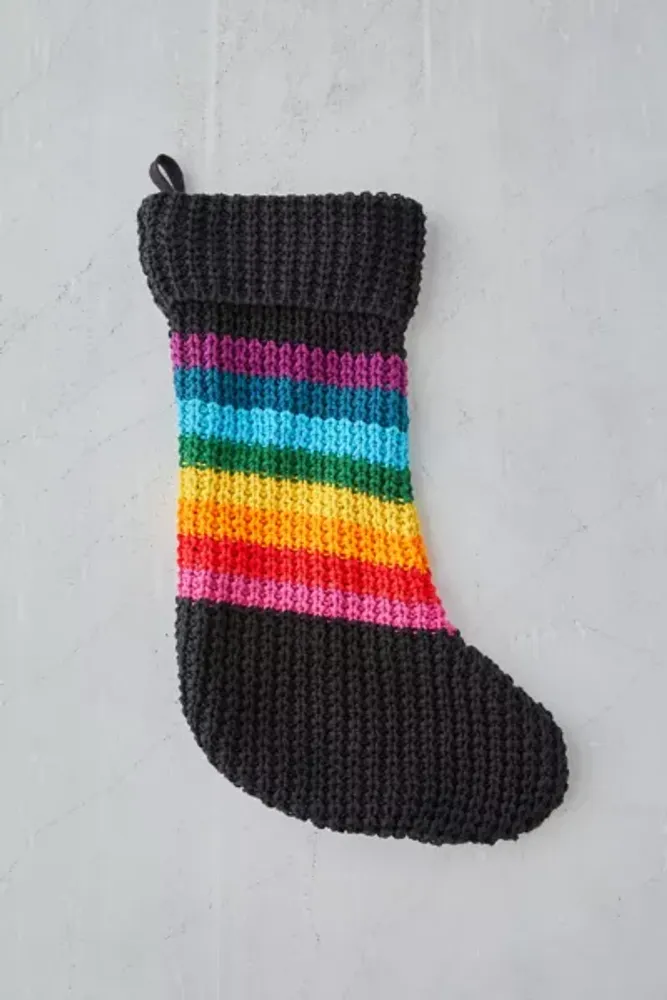 Pendleton UO Exclusive Rainbow Knit Stocking
