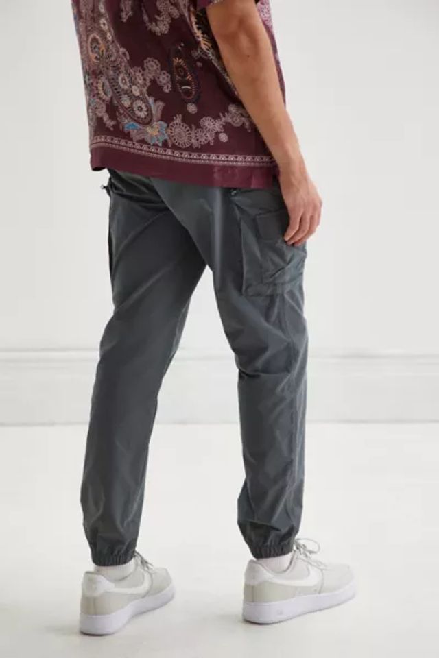 Standard Cloth Black Crinkle Nylon Cargo Pants