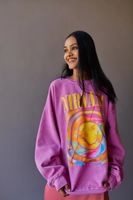 Nirvana Smile Overdyed Crew Neck Sweatshirt